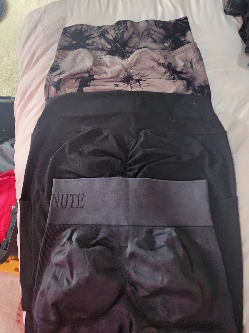 Tie-Dye High-Waist Leggings + Black High-Waist Active Leggings Bundle